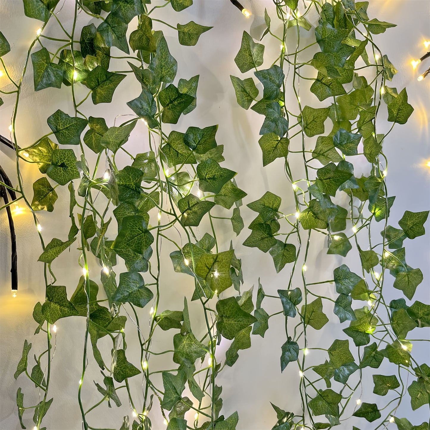 Solar light string LED vine light simulation ivy battery light string courtyard decoration color light copper wire light