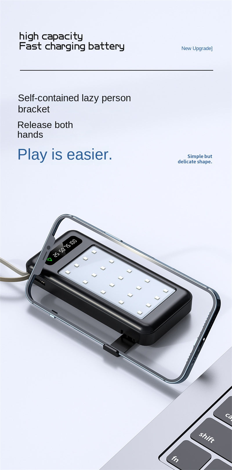 Outdoor Camping Light Power Bank 10000mAh 20000mAh Big Capacity Shareable Built-in 4-Line Mobile Power