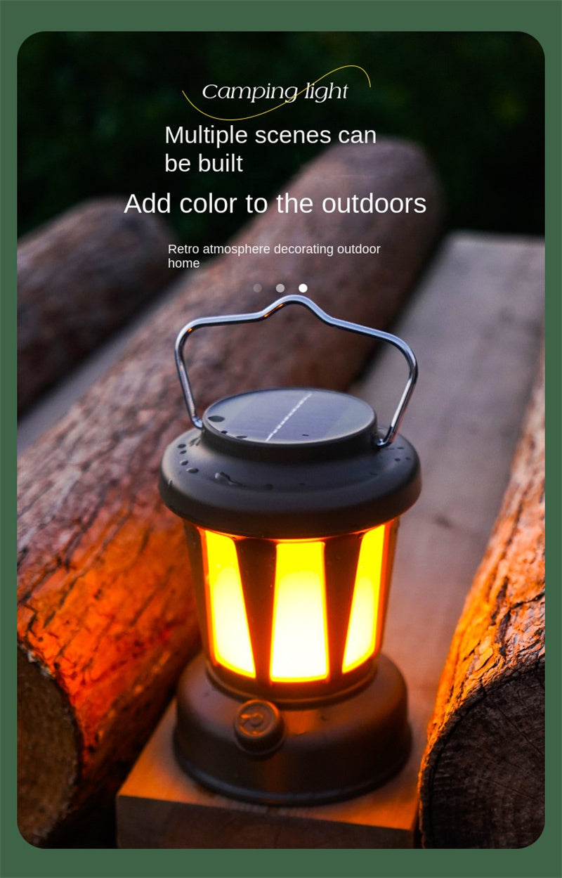 New Arrival Green Lantern Solar Camp Light Portable Rechargeable Lamp Table Lamp Solar Powered Vintage Lamp Multi-functional Portable Led Light
