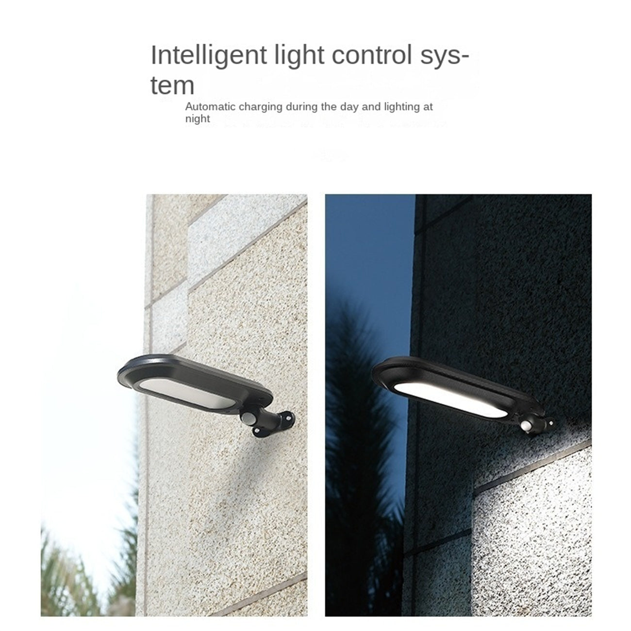 Solar Wall Light - Outdoor Garden Lighting, Motion Sensor LED Solar Powered Wall Lamp for Home Exterior & Pathways