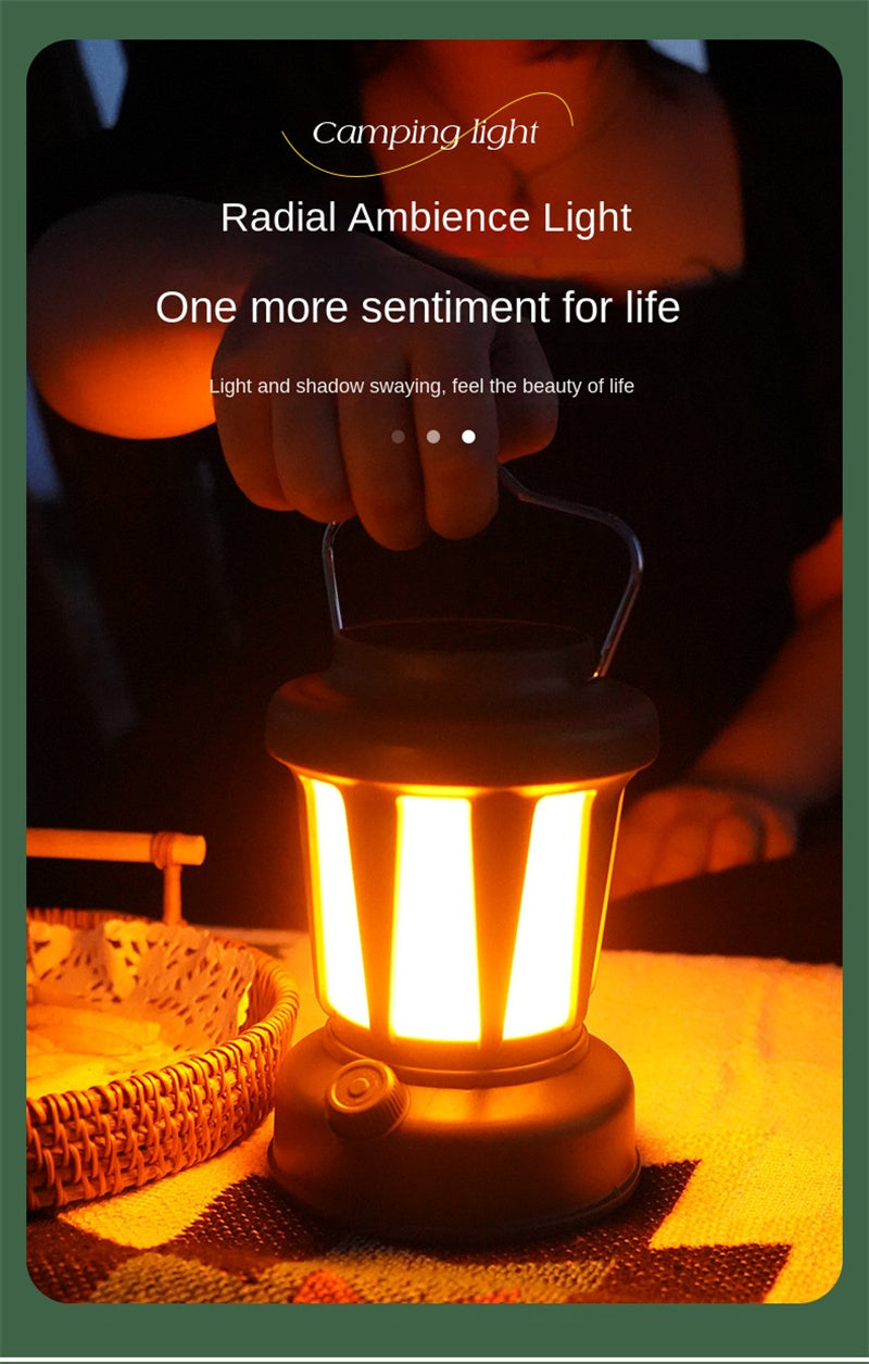 New Arrival Green Lantern Solar Camp Light Portable Rechargeable Lamp Table Lamp Solar Powered Vintage Lamp Multi-functional Portable Led Light