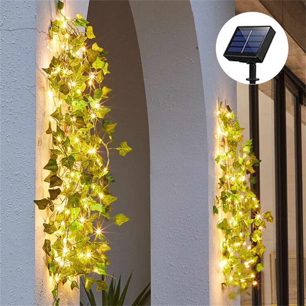 Solar light string LED vine light simulation ivy battery light string courtyard decoration color light copper wire light