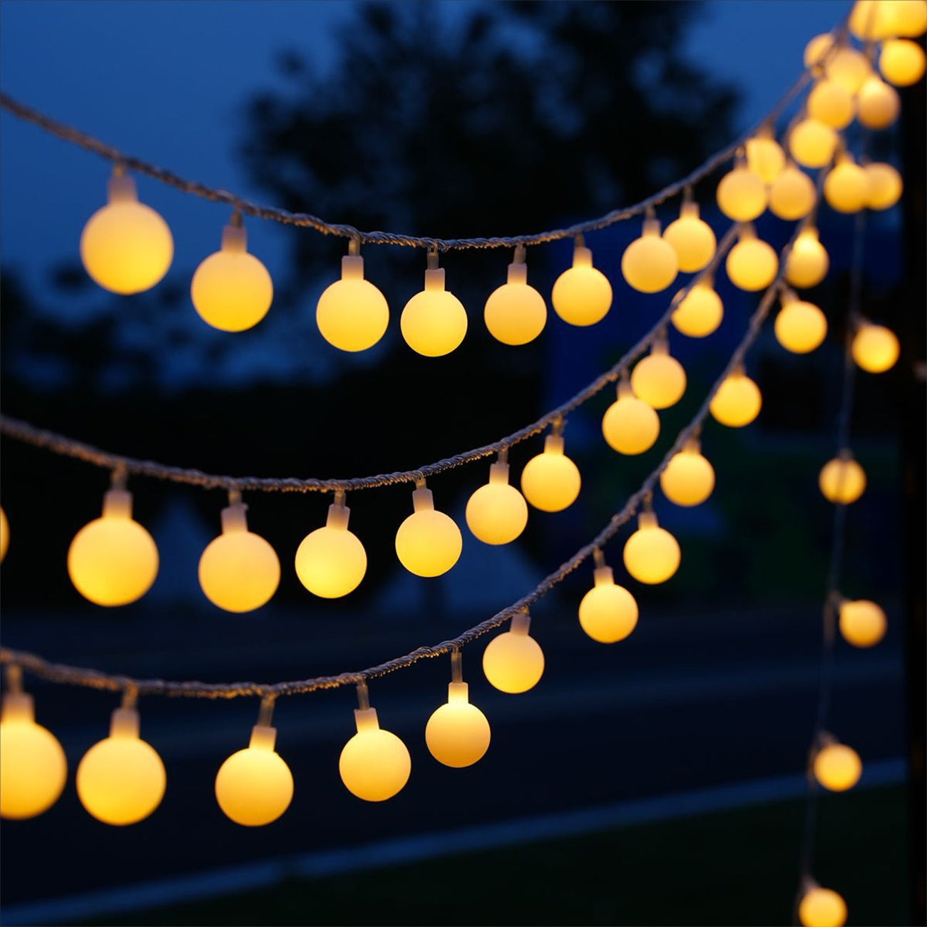 LED string lights out door frosted small white ball string light bulbs for festival party string light decoration floor lamp fairy string lights camp lights atmosphere light