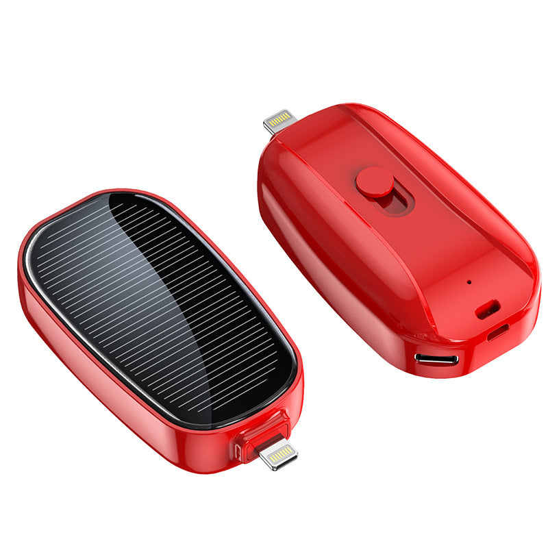 New mini emergency solar power bank built-in wireless power bank for outdoor travel use compact portable power source