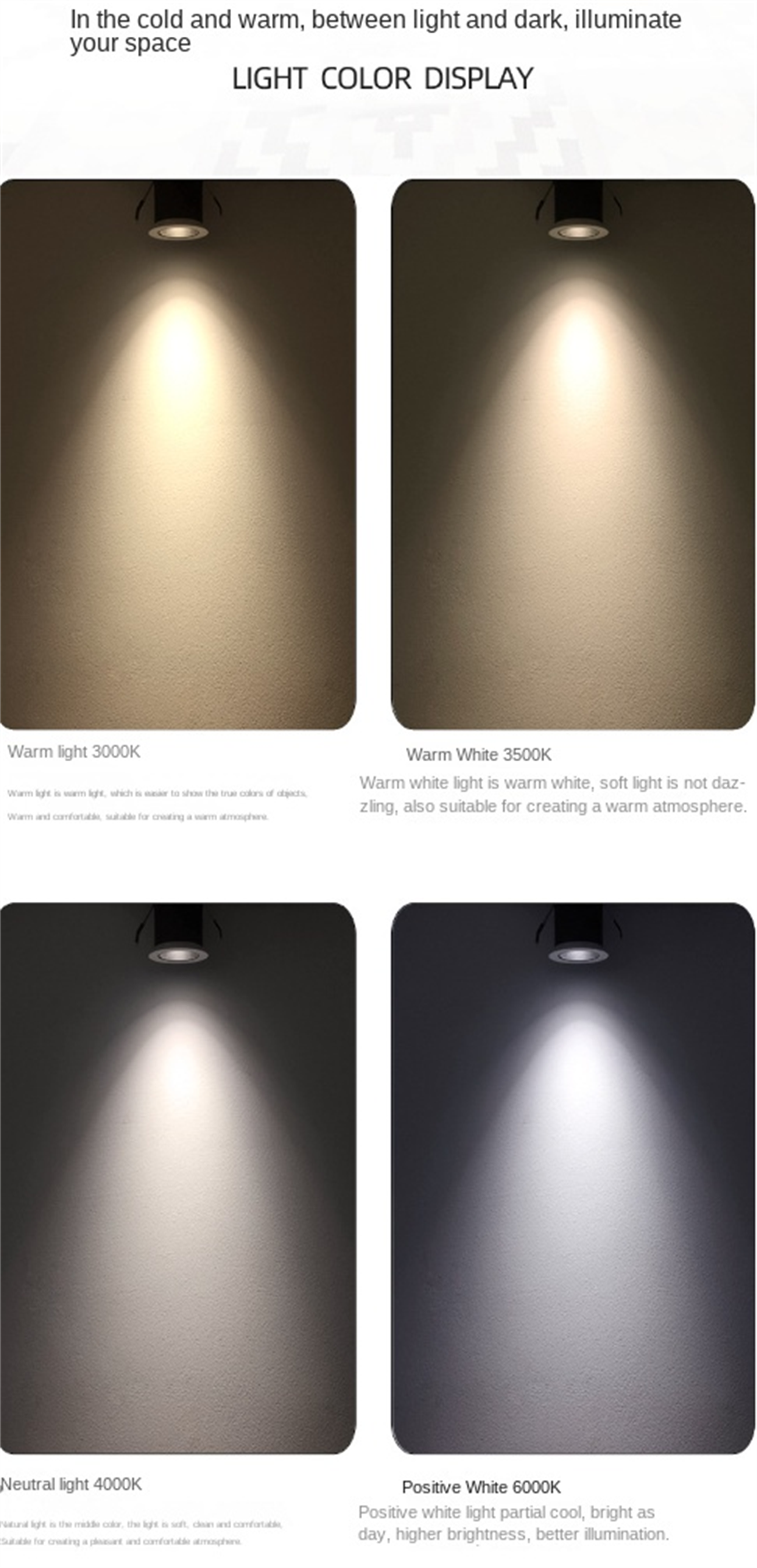 LIght tube led spotlight embedded starry sky mini spot led light for bedroom lamp, living room, wine cabinet, study room, narrow border, no main light tube led