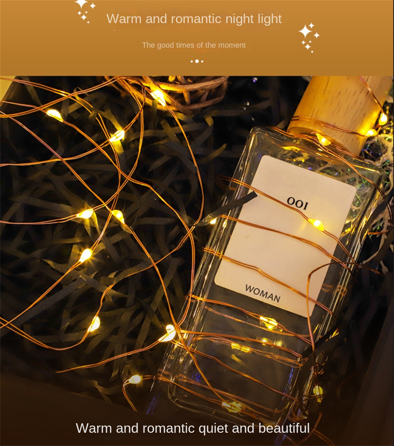 Outdoor waterproof LED solar copper wire light string remote control string light courtyard atmosphere light Christmas decoration lights