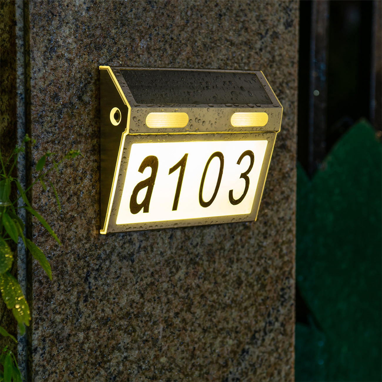 Solar Powered Outdoor LED Light for Home Garage Driveway - Wireless and Easy Installation