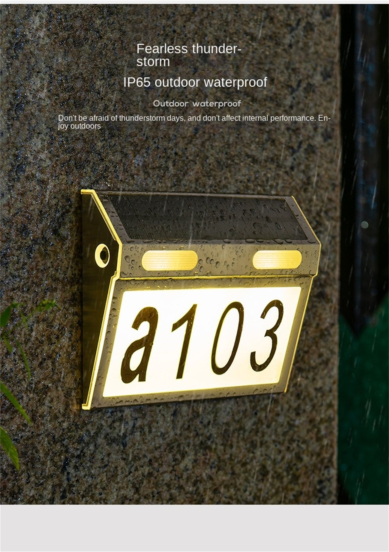 Solar Powered Outdoor LED Light for Home Garage Driveway - Wireless and Easy Installation
