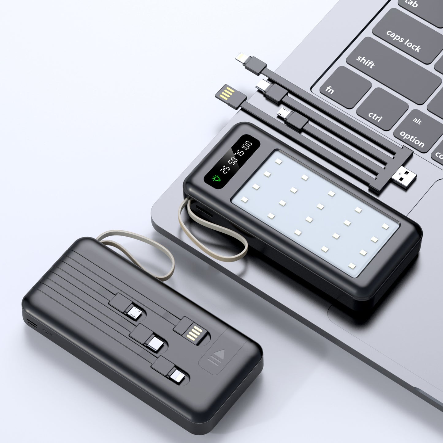 Outdoor Camping Light Power Bank 10000mAh 20000mAh Big Capacity Shareable Built-in 4-Line Mobile Power