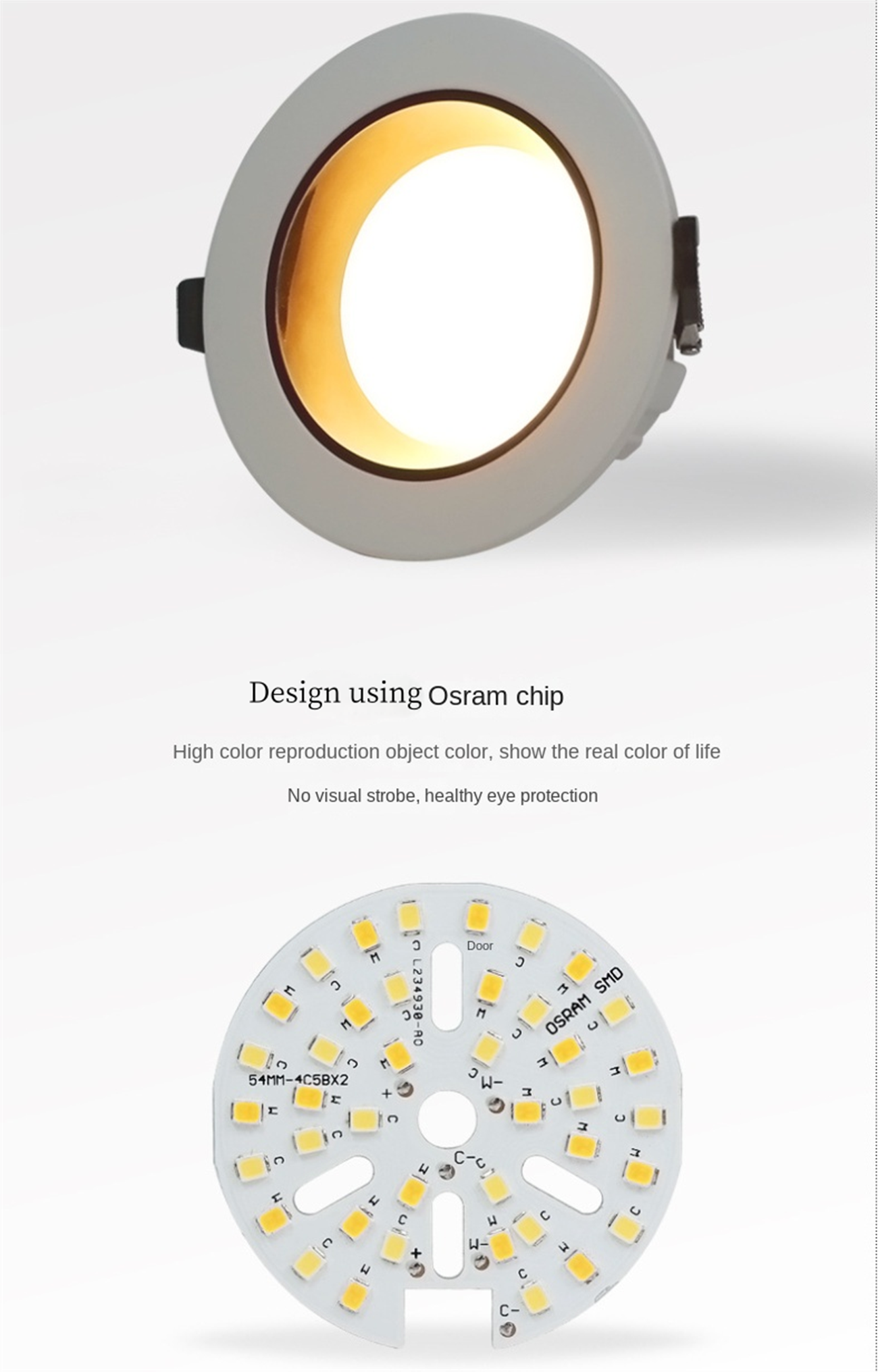 Tube lights dialing code anti glare three color tube LED light full spectrum household ceiling light living room lamp hallway wall lamp bedroom CCT variable spot light