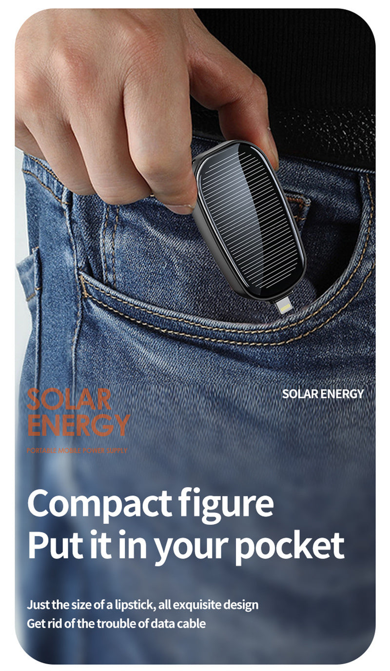 New mini emergency solar power bank built-in wireless power bank for outdoor travel use compact portable power source