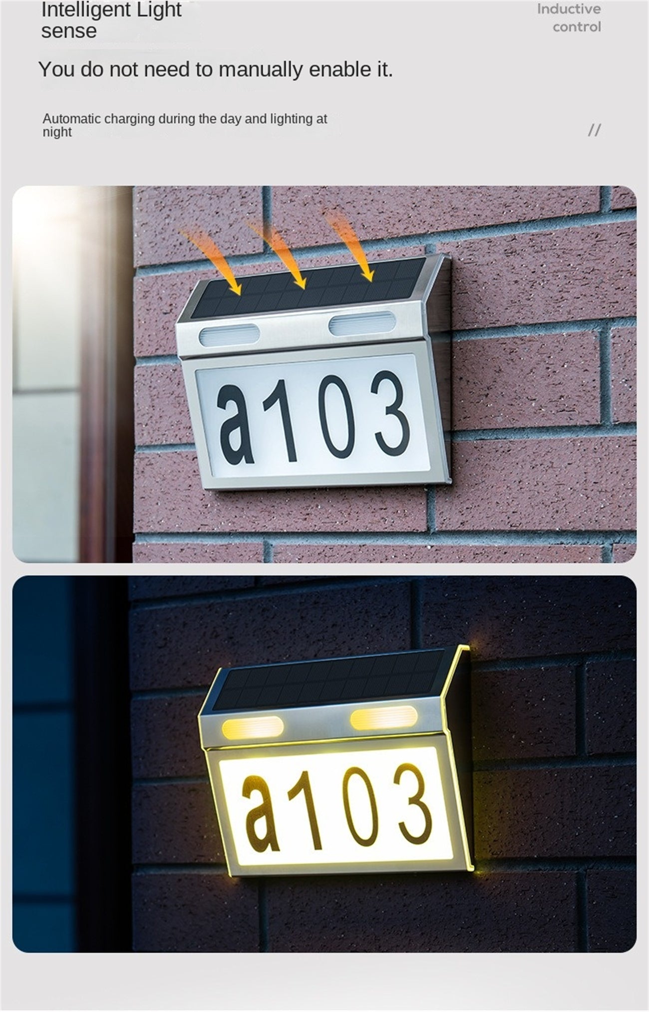 Solar Powered Outdoor LED Light for Home Garage Driveway - Wireless and Easy Installation