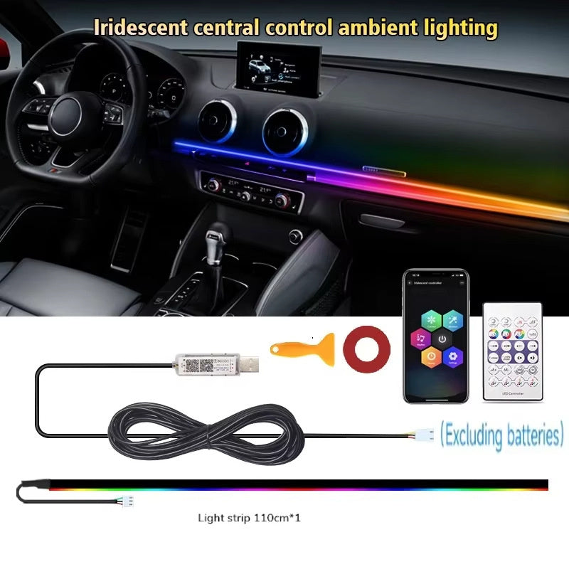 Kit de luces ambientales inalámbricas de acrílico Symphony - Iluminación interior envolvente de 64 colores, control por aplicación y sincronización de luces para los pies