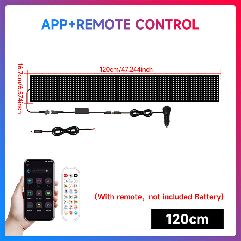 Panel LED de matriz de control de voz por IA - Pantalla suave programable DIY para ventanillas de coche "Ojos de diablo" y "Alas de ángel"