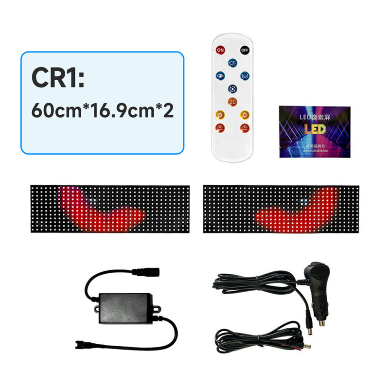 Panel LED de matriz de control de voz por IA - Pantalla suave programable DIY para ventanillas de coche "Ojos de diablo" y "Alas de ángel"