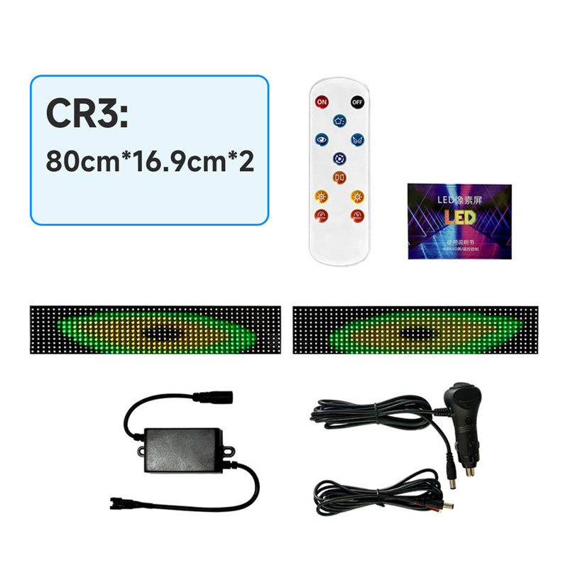 Panel LED de matriz de control de voz por IA - Pantalla suave programable DIY para ventanillas de coche "Ojos de diablo" y "Alas de ángel"