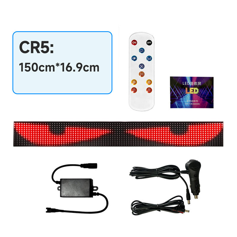 Panel LED de matriz de control de voz por IA - Pantalla suave programable DIY para ventanillas de coche "Ojos de diablo" y "Alas de ángel"