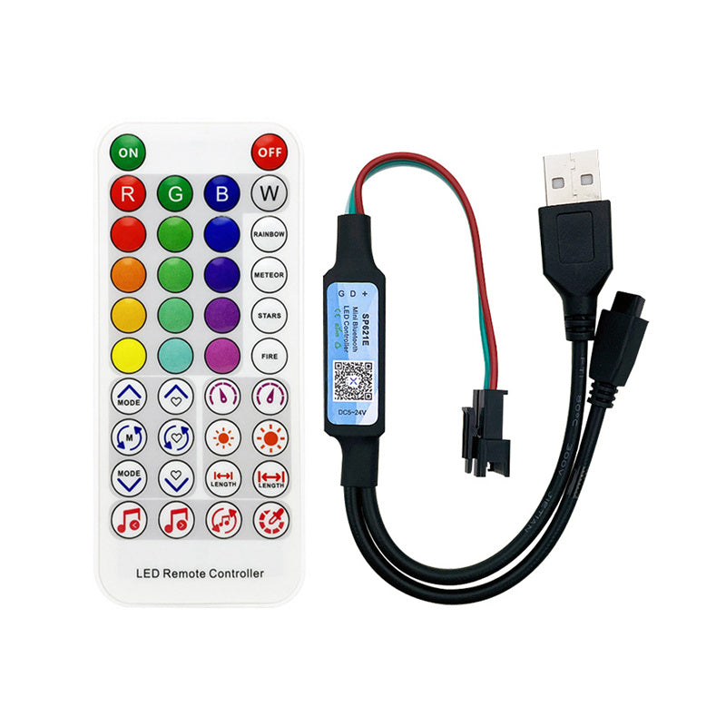 Mini Bluetooth LED Controller – RGBIC Music Sync & APP Control for Addressable LED Strip Lights