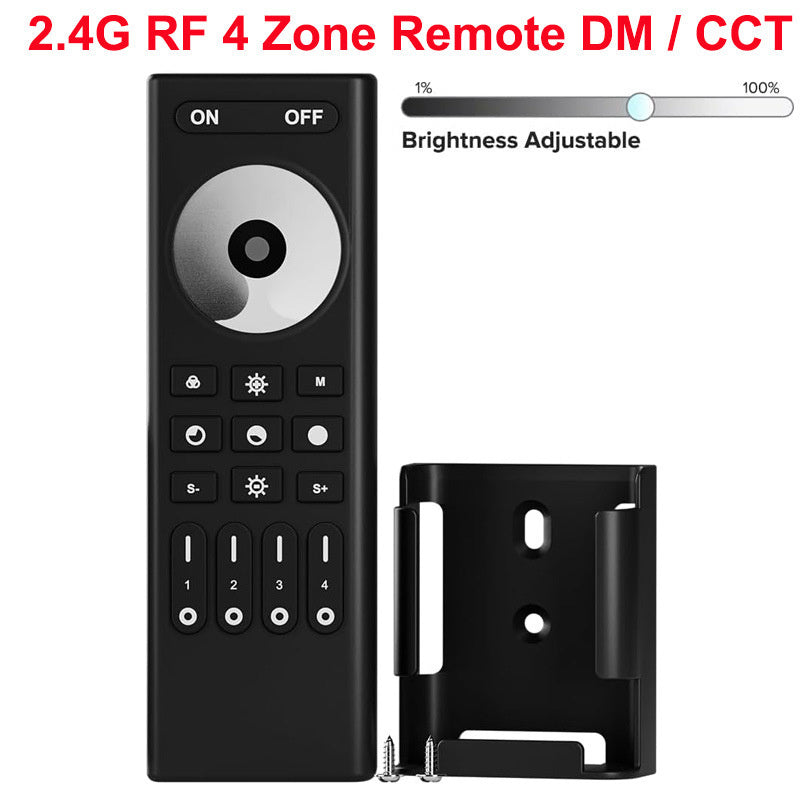 2.4G Wireless LED Dimmer Controller RGB/RGBWC Smart Group Control Touch Panel for Colorful LED Strip Lights