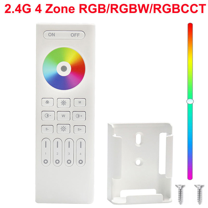 2.4G Wireless LED Dimmer Controller RGB/RGBWC Smart Group Control Touch Panel for Colorful LED Strip Lights