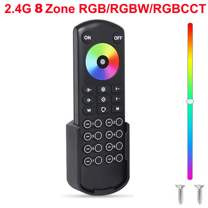 2.4G Wireless LED Dimmer Controller RGB/RGBWC Smart Group Control Touch Panel for Colorful LED Strip Lights