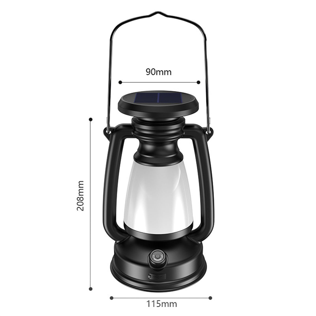 Solar Powered Camping Lantern LED Tent Light Emergency Flashlight Outdoor Camping Light Vintage Hurricane Lamp