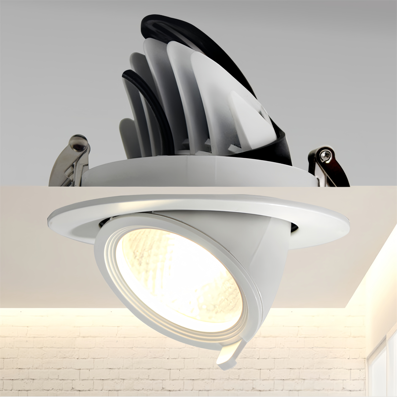 Elephant Trunk Spot Lamp Embedded LED Light Rotating Scalable Indoor LED Lamp for Living Room Background Clothing Store Height Indicator LED Tube