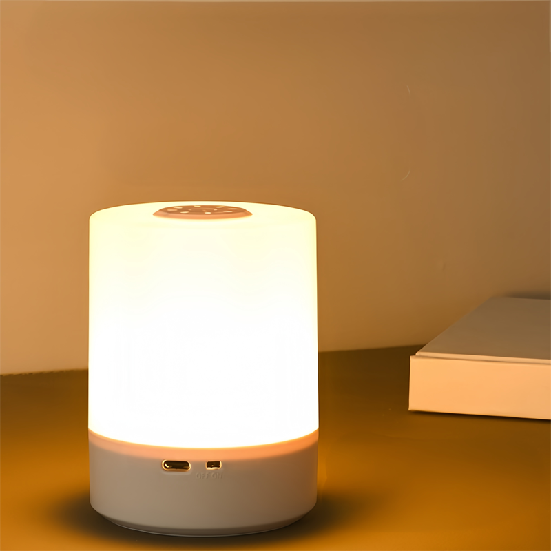 Rechargeable Touch Control Bedside Lamp Night Light for Nursery, Baby Feeding, Bedroom Eye-Caring Soft Glow, Portable Sleep Aid for Infants & New Parents