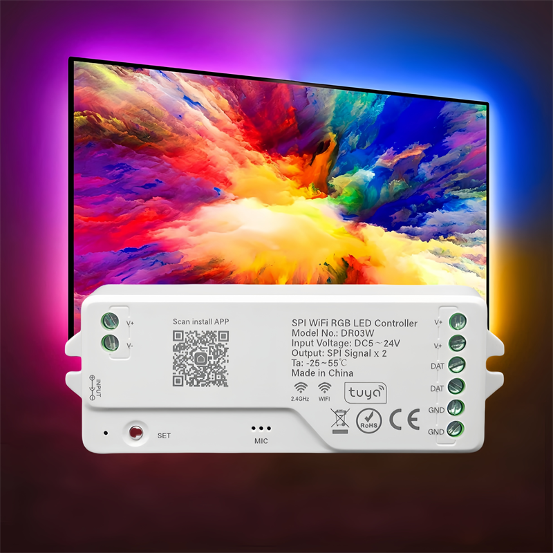 Controlador LED Inteligente RGB Bluetooth WiFi – Control por Voz y App para Tiras de Luces LED Dream Color