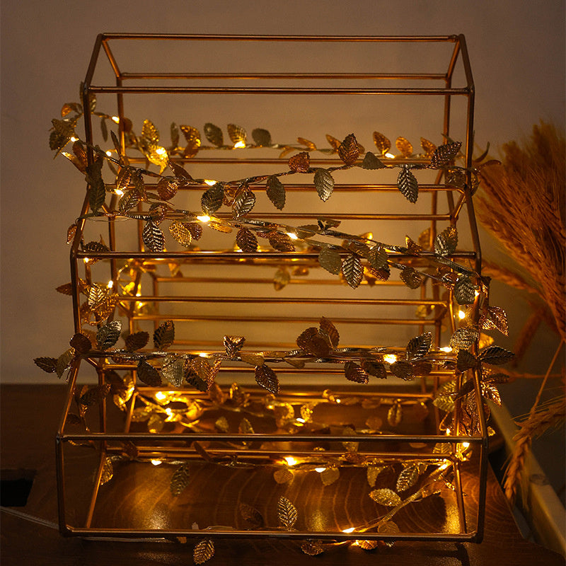 Solar LED Ivy Vine String Lights โ Waterproof Artificial Leaf Garland for Garden & Patio Deco