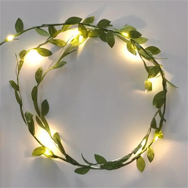 Solar LED Ivy Vine String Lights – Waterproof Artificial Leaf Garland for Garden & Patio Deco