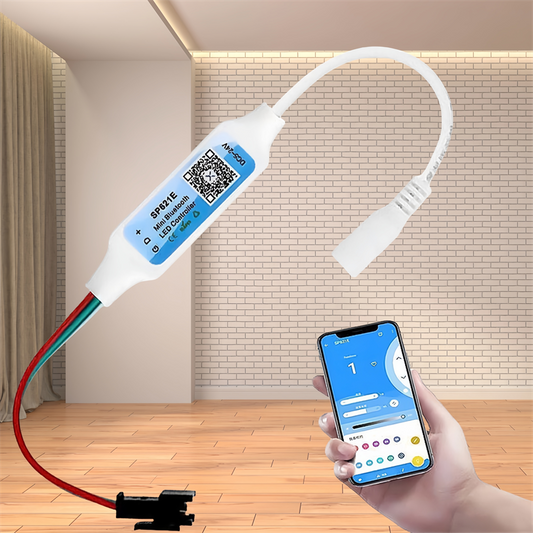 Mini Bluetooth LED Controller – RGBIC Music Sync & APP Control for Addressable LED Strip Lights