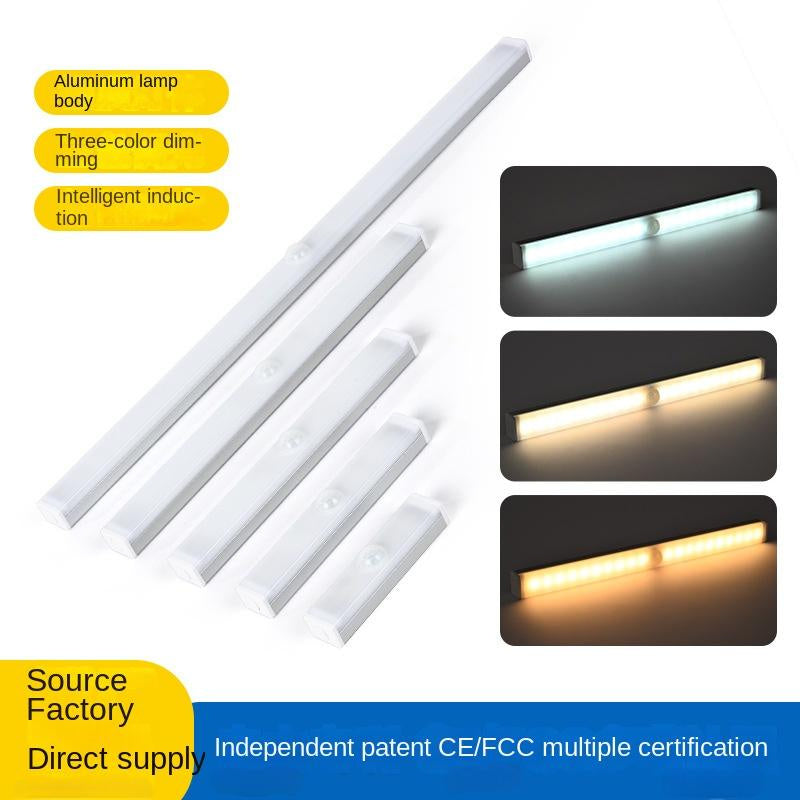 Smart Motion-Sensing LED Rechargeable Strip Light - Wireless Magnetic Adhesive Cabinet Wardrobe Lighting Bar