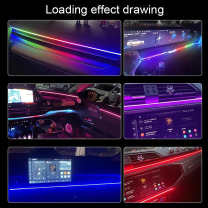 Wireless Acrylic Symphony Ambient Light Kit - 64-Color Wrap-Around Interior Lighting, App Control & Sync Footwell Lights