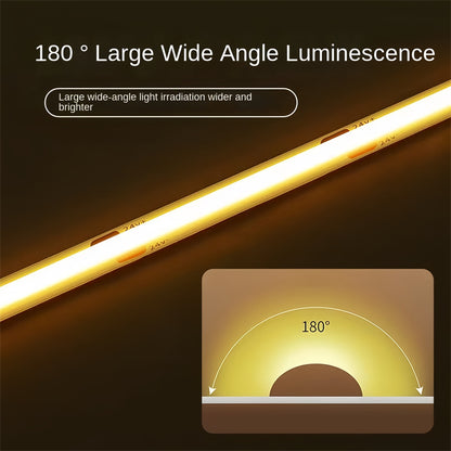 COB LED Strip Lights Low Voltage Linear Lighting, Ruban LED à température de couleur double encastré avec autocollant pour le plafond, éclairage ambiant principal sans lumière dans le salon