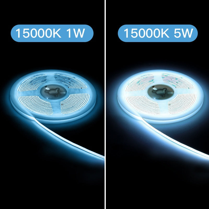 4mm Ultra-Narrow COB LED Strip – 15000K Cool Glow, Flicker-Free, Flexible Ambient Light