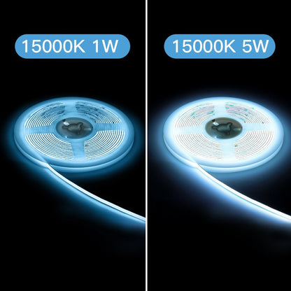 4mm Ultra-Narrow COB LED Strip – 15000K Cool Glow, Flicker-Free, Flexible Ambient Light