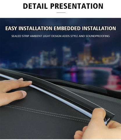 Wireless Acrylic Symphony Ambient Light Kit - 64-Color Wrap-Around Interior Lighting, App Control & Sync Footwell Lights