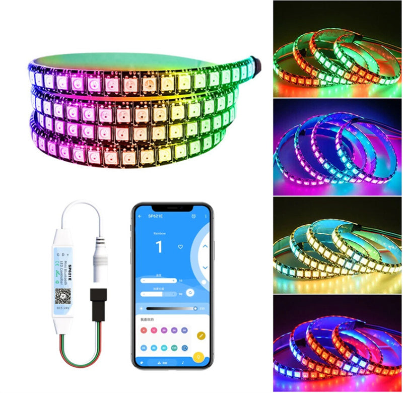 Mini Bluetooth LED Controller – RGBIC Music Sync & APP Control for Addressable LED Strip Lights