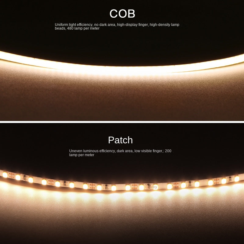 2.7mm COB LED Strip – Ultra-Slim, Soft White, 480 LEDs/m, Flicker-Free Accent Light  🔦 Perfect for fine detail lighting, compact designs, and smooth ambient glow