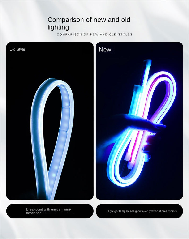 RGB Dynamic Flow Car LED Light Strip – Smart APP-Controlled Turn Signal & Ambient Lighting