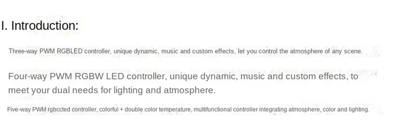 Smart Bluetooth RGB LED Controller – App-Controlled RGB Light Strip Dimmer for 5V/12V/24V