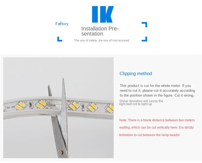 Flexible Waterproof Outdoor LED Strip Lights High Brightness COB Dual-Row RGB Multicolor & 3-Color Modes, IP65 for Camping, Garden, Patio, and Outdoor Decor