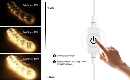 5V COB LED Strip Light Kit with Touch & Remote Sensor Control, 1-to-6