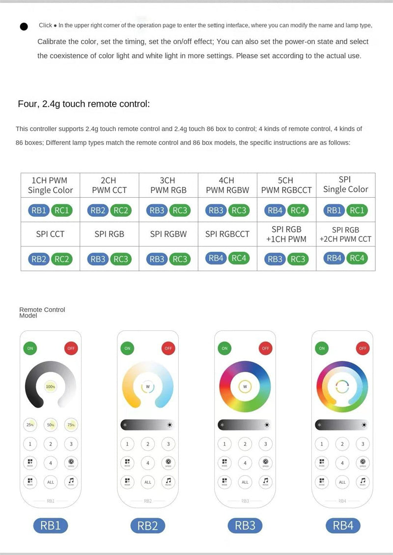 Bluetooth Music LED Controller – 5-in-1 RGB/RGBW LED Dimmer with PWM & SPI, Smart App Control for Colorful Light Strips