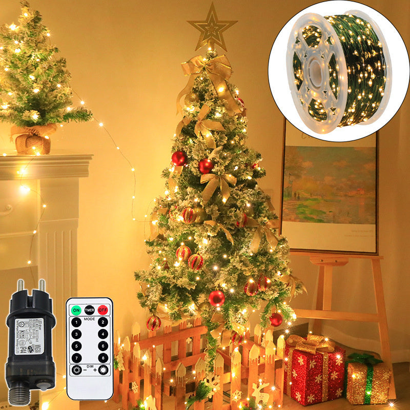 LED Remote Control Christmas String Lights Waterproof Copper Wire Fairy Lights for Festive Decor