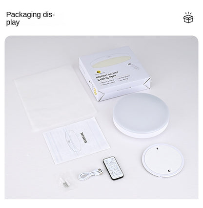 Rechargeable Wireless LED Ceiling Light with Radar Motion Sensor and Remote Control