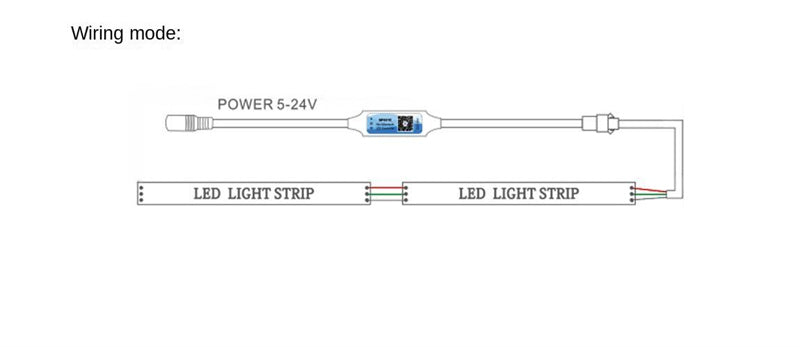 Mini Bluetooth LED Controller – RGBIC Music Sync & APP Control for Addressable LED Strip Lights