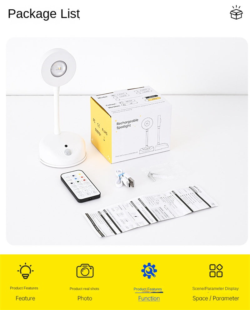 Smart Wireless RGB Wall Sconce – Rechargeable Motion Sensor Spotlight & Picture Light
