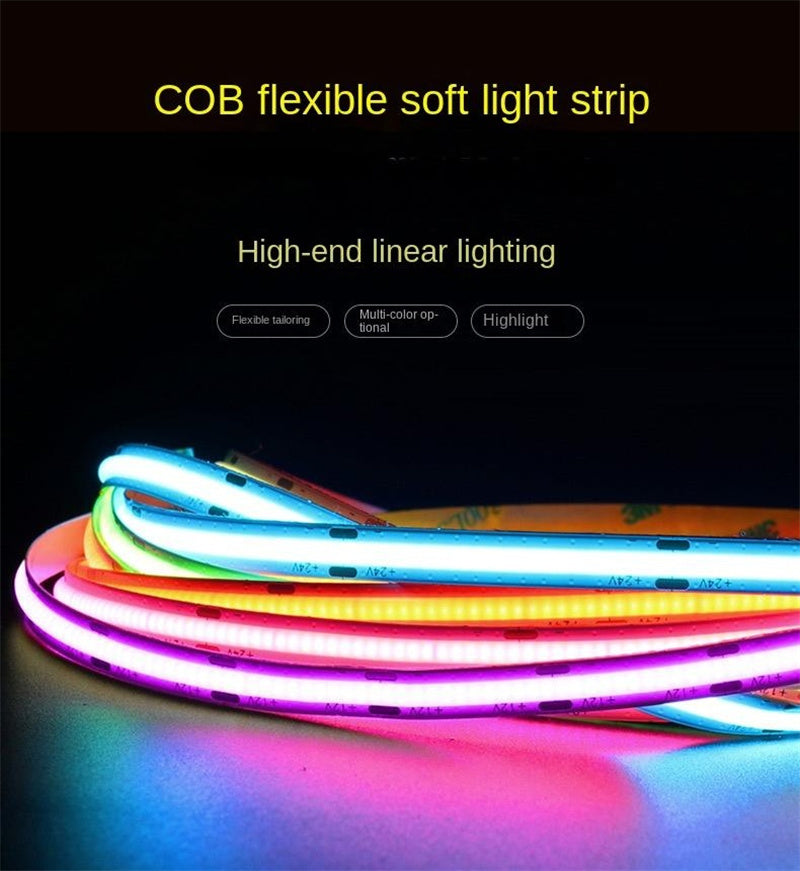 Custom RGB COB LED Strip – 8mm Flexible Indoor Light